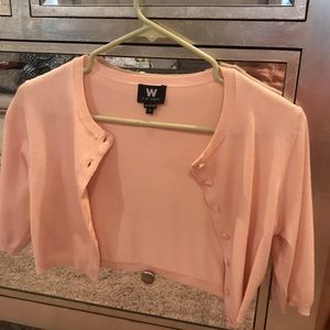 Pink shrug cardigan from W by Worth size small